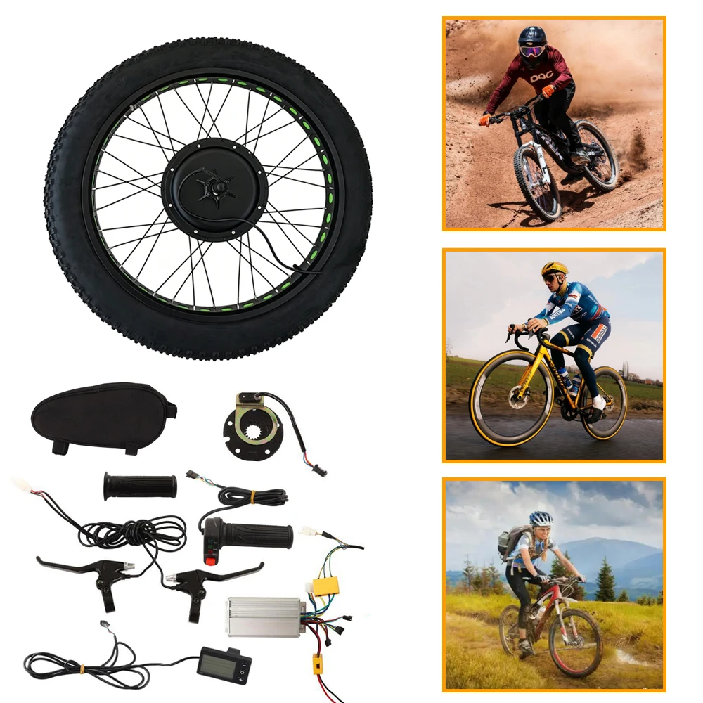 طقم تحويل العجلة الأمامية للدر - مراجعة Fat Tire Electric Bike Conversion Kit 1500W وسعره
