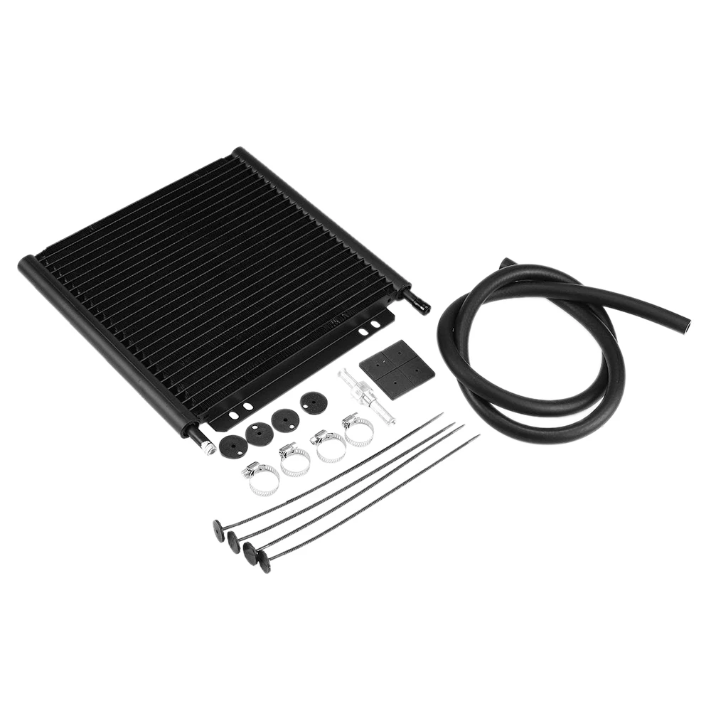 

25 Row Universal Oil Cooler Aluminum Transmission Oil Cooler Automatic Stacked Plate Oil Cooler Radiator Car Accessories