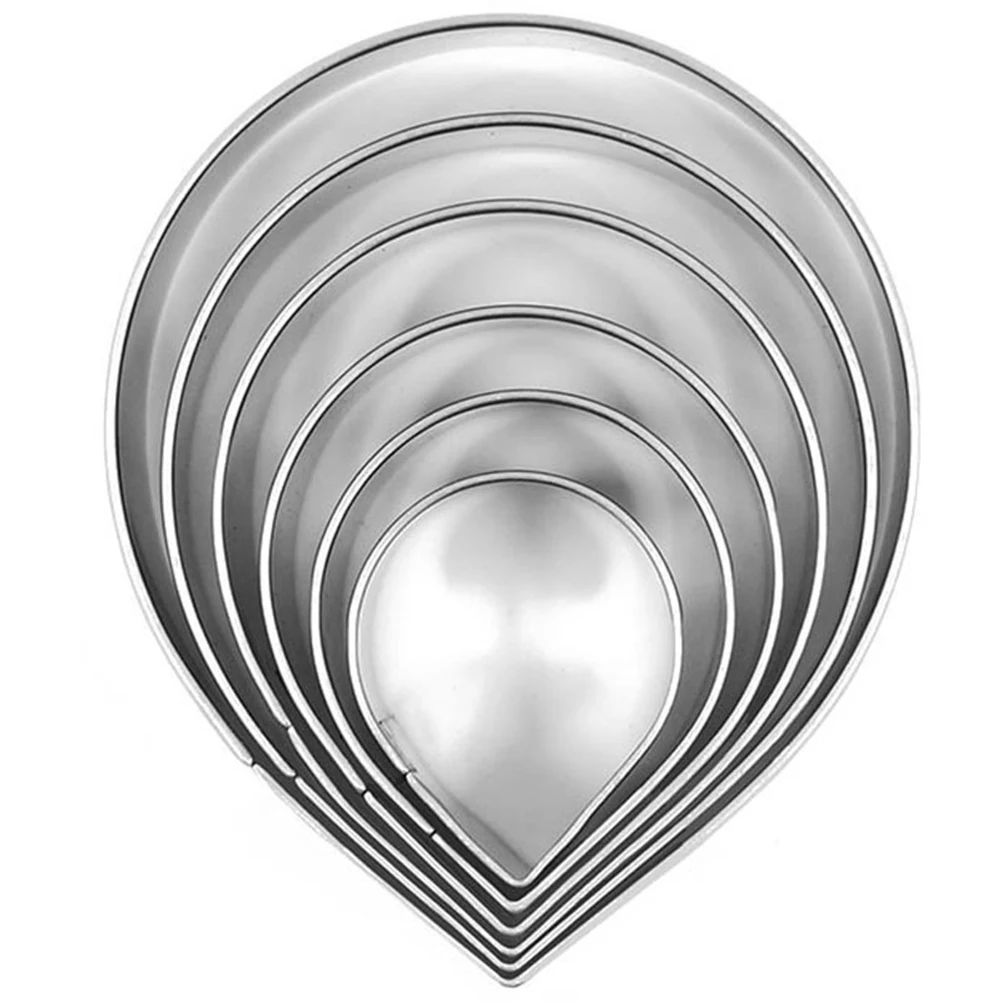 

2 Sets Stainless Steel Cookie Moulds Baking Tools Fondant Stencils Petal Shape Reusable Cake Decorations