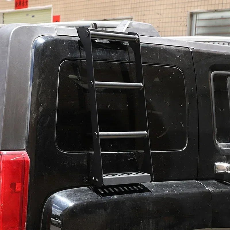 

For 2005-2009 Hummer H3 Aluminum Alloy Black Car Rear Window Side Roof Ladder Auto Exterior Accessories