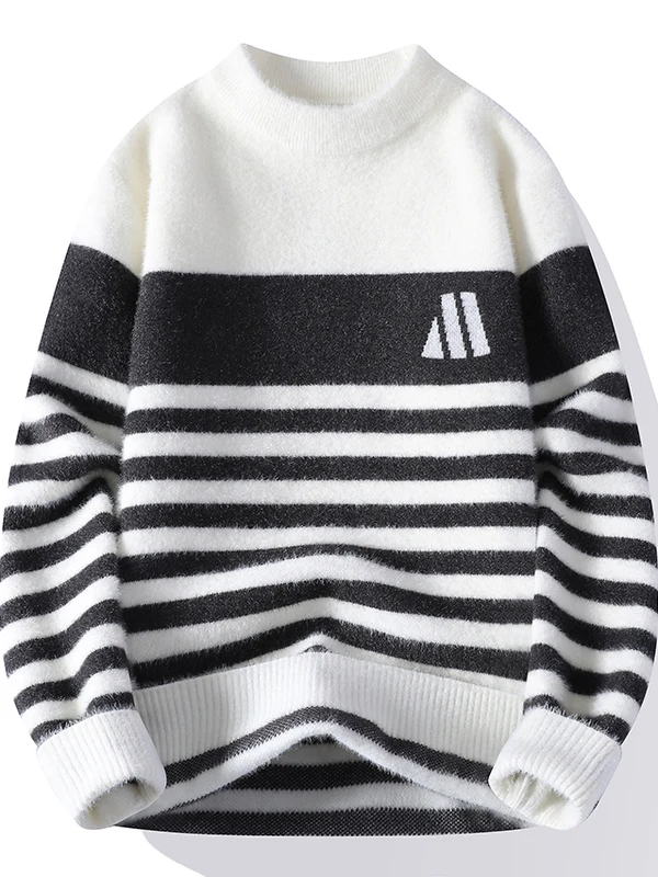 

Мужской шерстяной свитер Thiened, осенне-зимний свитер на подкладке с внутренней подкладкой для школьников, большой детский свитер Camere для подростков