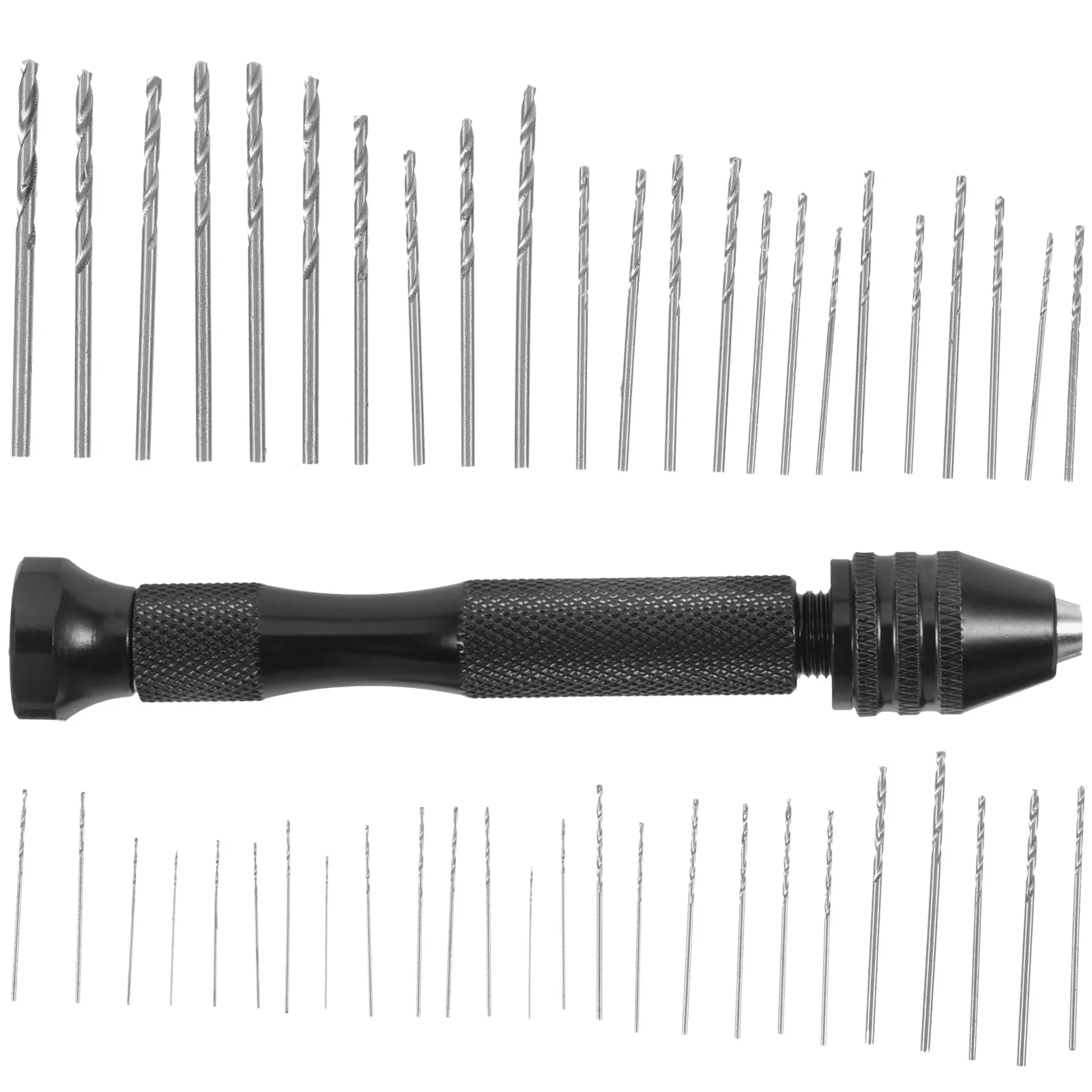 

1Set Manual Hand Drill Set Rotary Punch Drilling Tool Metal Drill Bits Kit Precision Small Parts Wood Plastic Amber Craft Tool
