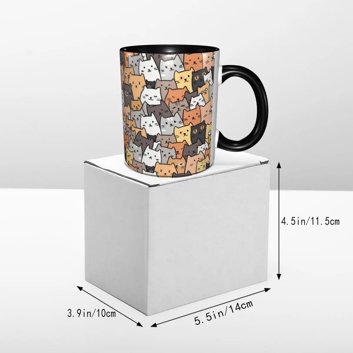 Personalized Cute Black Cat Coffee Mug DIY Halloween Witchcraft Cartoon Ceramic Tea Milk Cup 5