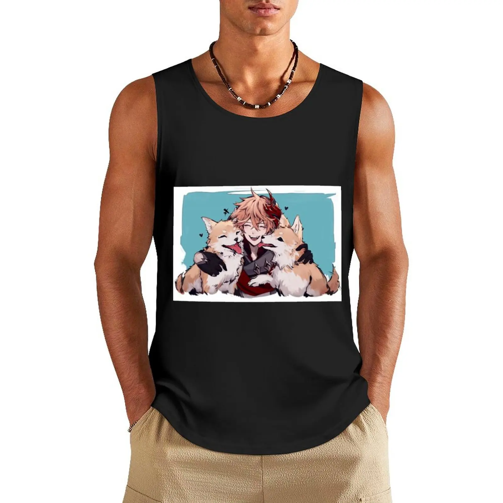 Childe Tank Top bodybuilding men clothes anime top