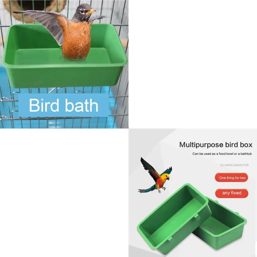 62KD Bird Feeder Cup for Cage Hanging Plastic Water Trays for Parakeet for Pigeon Poultry Feeding Bird Bath for Small Pa