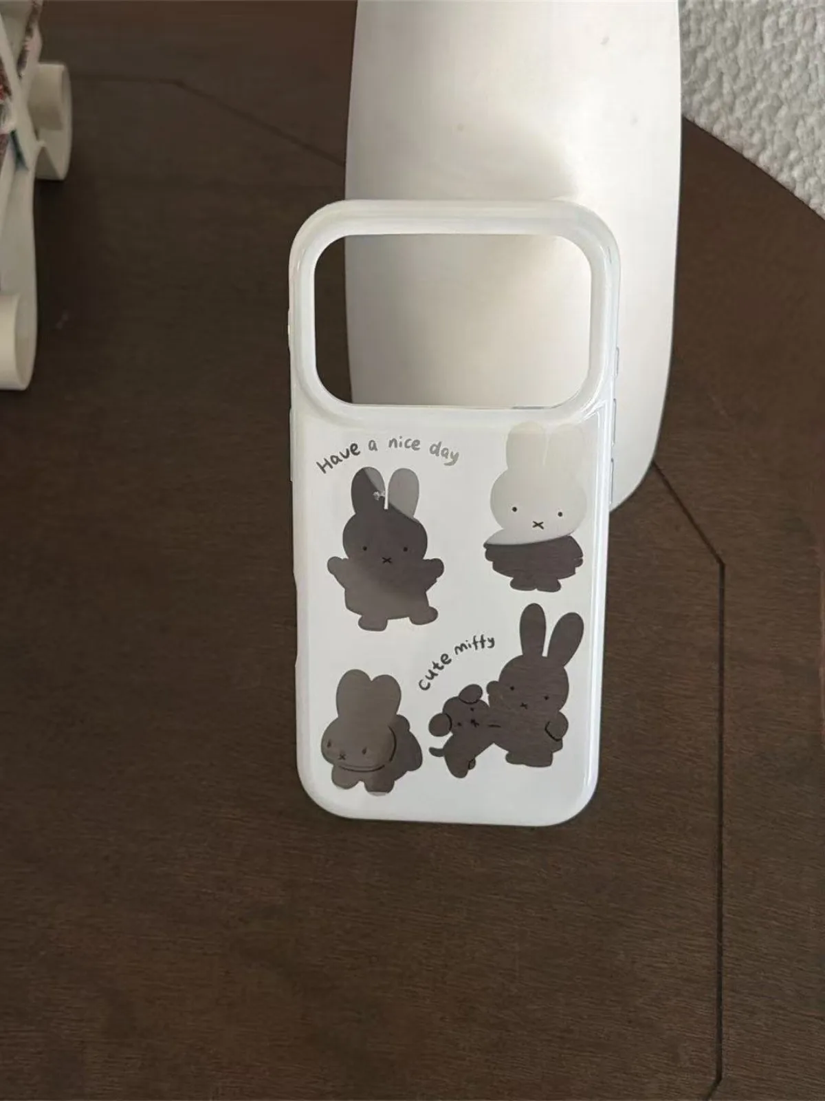 Cute Hollow Miffy Rabbit Soft Phone Cover for IPhone17ProMax 16 15 14 13 12 Fashion Girls Anti Scratch Phone Case Lovely Kawaii