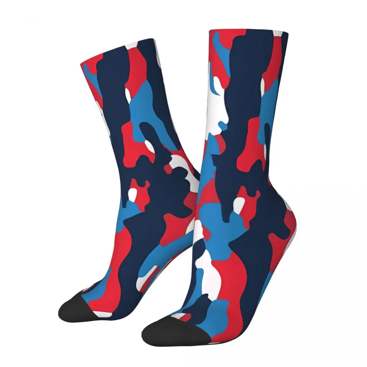 

Happy Men's Socks USA Camouflage Retro Harajuku Camo Camouflage Hip Hop Casual Pattern Crew Crazy Sock Gift Printed