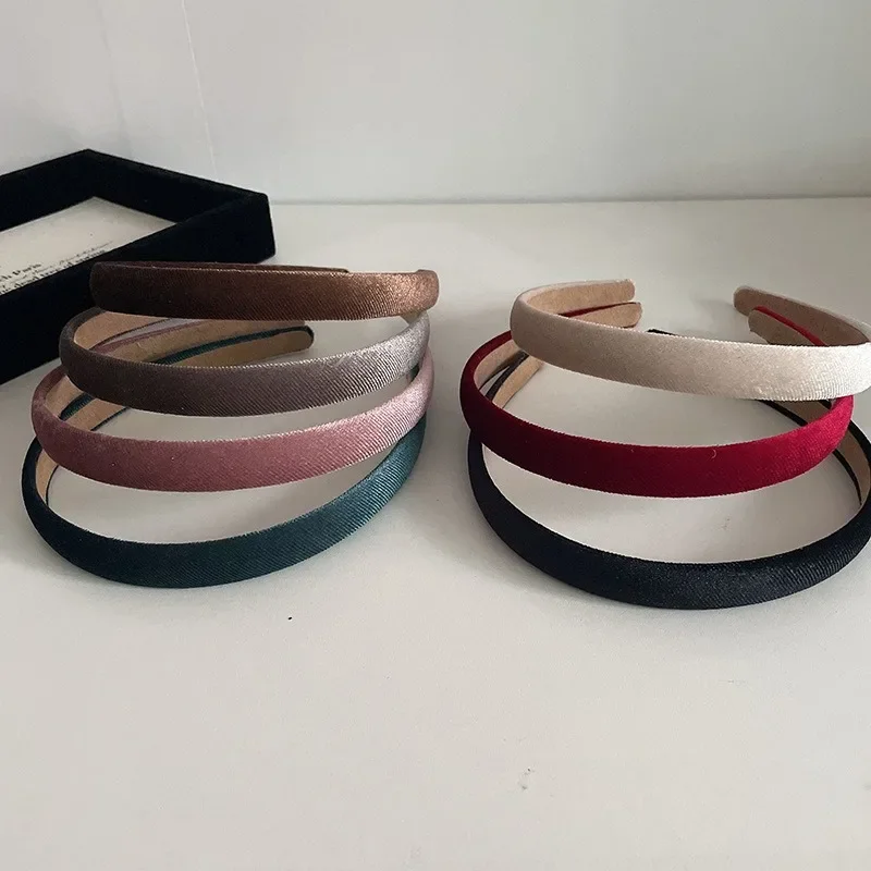 Elegantes Samt-Lünetten-Haarband für Frauen, koreanisches Retro-Stirnband, Mädchen, Vintage-Reifen für Urlaub, Party, Haarbänder, Zubehör