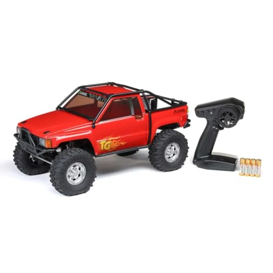 

RC Truck 1/10 SCX10 III 1987 Toyota SR5 4X4 RTR Brushed Rock Crawler, Red, AXI-2062T2 Lipo Battery and Charger Not Included