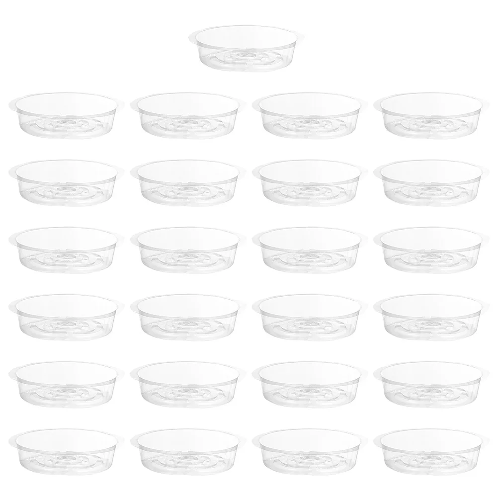 

25pcs Flowerpot Tray Durable Planter Saucer Easy Plant Pots Saucer Storage Use Stacking Long Life