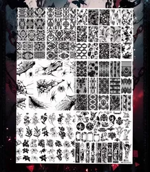 1PC Snake Lily Spider Web Nail Stamping Plates Line Printing Stencil Nail Stamp Templates Nail Art Tools