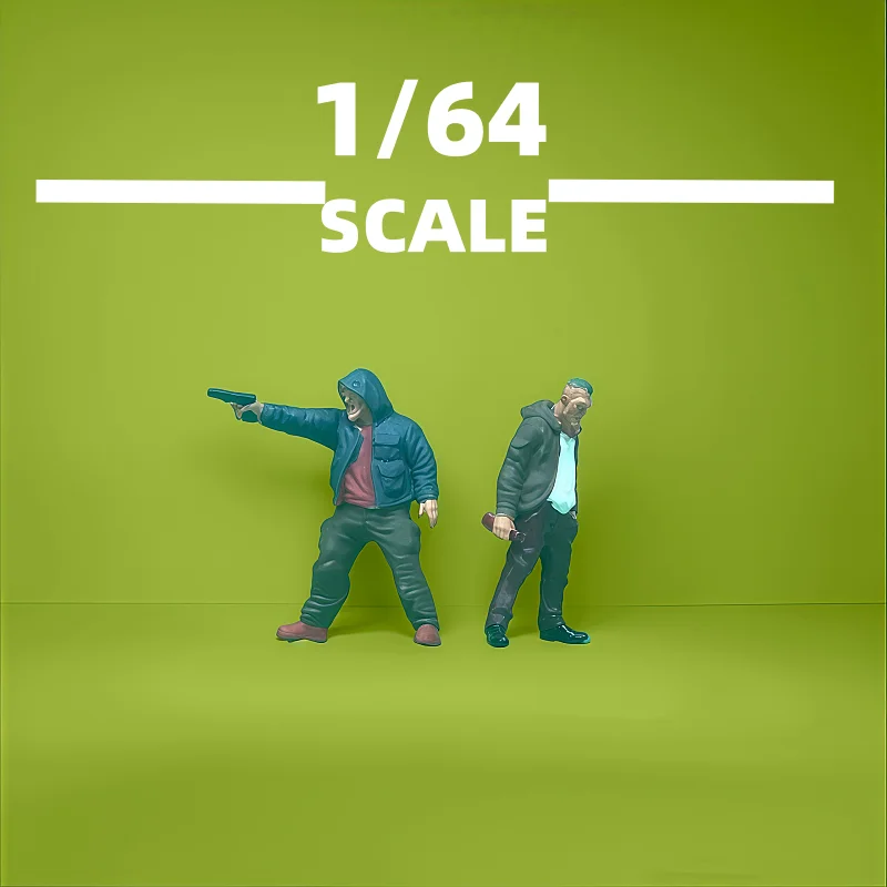 1/64 scale figure car model, gang leader, boss, gang member, robber, thug, sandbox small figure, miniature model