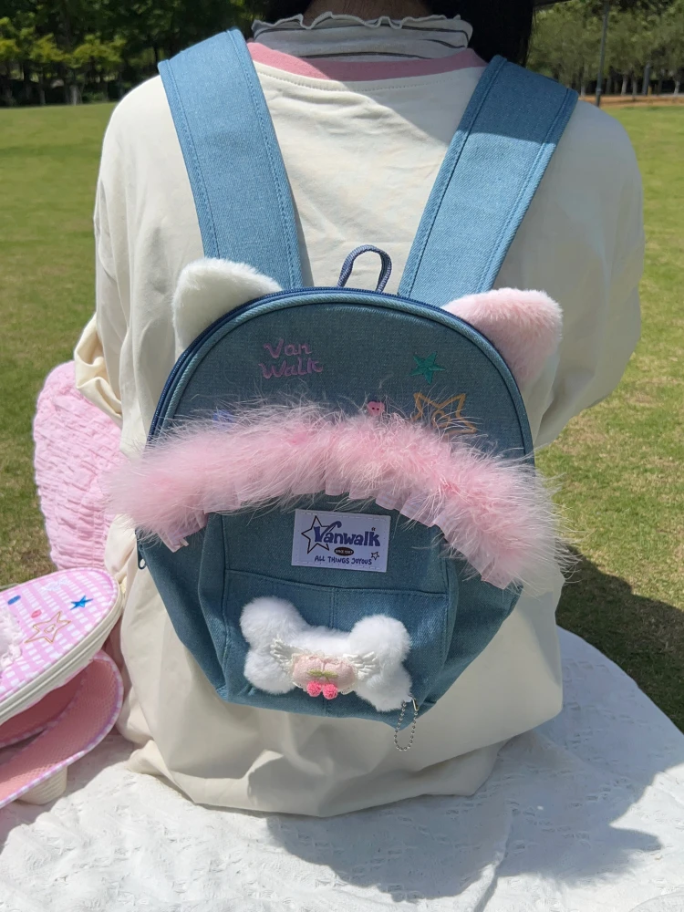 Sweet Girl Japanese Original Lolita Cute Backpack Large Capacity Daily Commute Fashion Versatile School Bag for Women