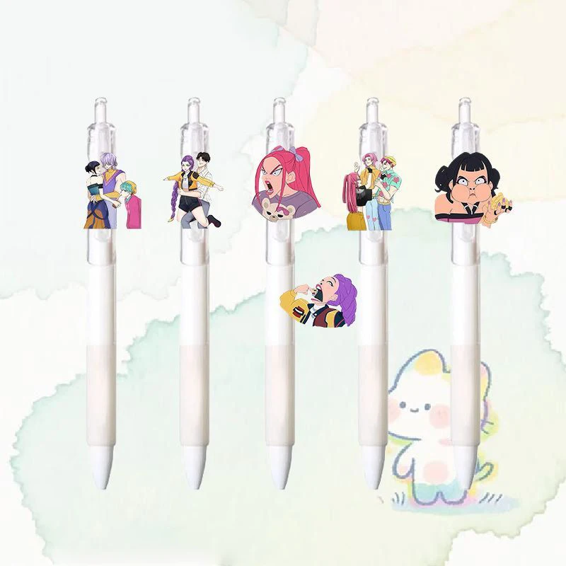 شيطان الصيادين 0.5 مللي متر القلم ل Kpop قلم حبر محايد طالب تأخذ امتحان رسم لعبة أنيمي الكرتون الشكل القرطاسية لوازم الدراسة #2