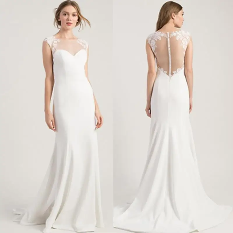 

SONDR Boat Neck Satin Elegant Custom Made Wedding Gown 웨딩드레스 Civil Korea Ivory Sleeveless Brides Gowns Women Bridal Dresses