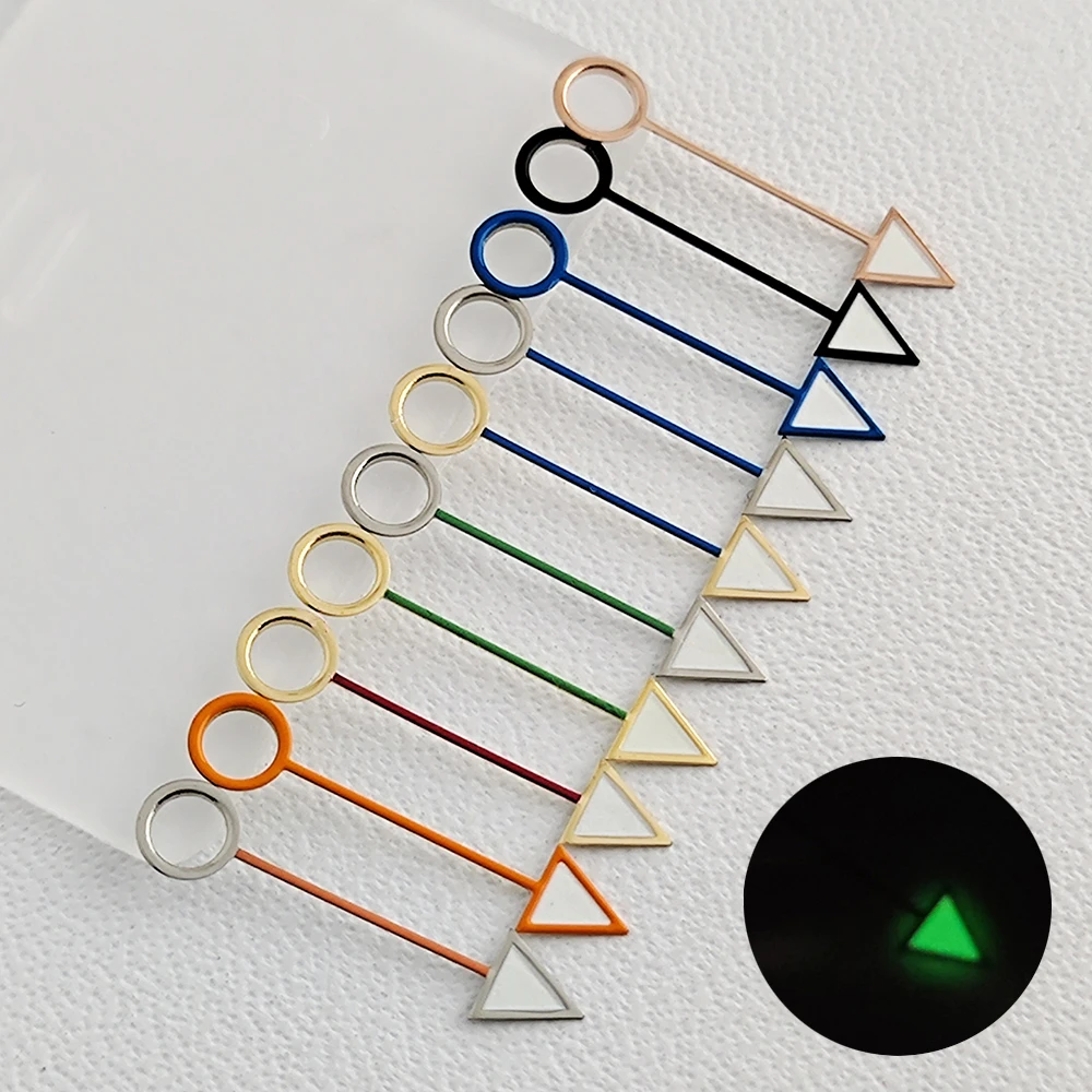 

Стрелки NH34, зеленые светящиеся стрелки часов NH34, GMT, подходят для NH34, автоматический механизм, мужские наручные часы, детали стрелок