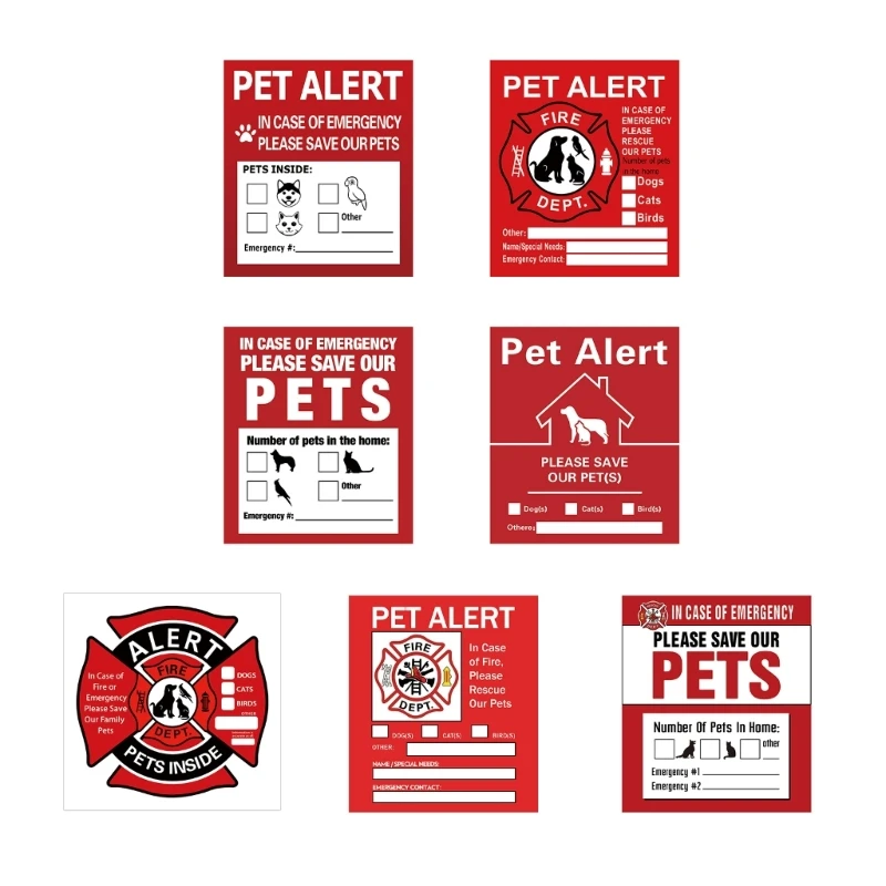 Waterproof Dog Inside Sticker Alert Sticker Decal for Fire Safety Emergency Dropship