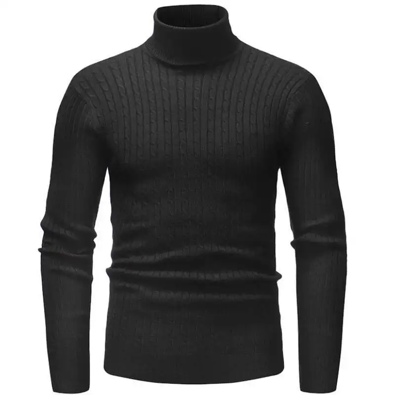 Autumn Winter Women's High Neck Elastic Pullover Sweater Solid Fashion Slim Fit Youth Knit Long Sleeve Top