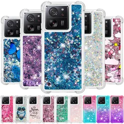 13T Pro Case on For Funda Xiaomi 13T Pro Cover Glitter Quicksand Dynamic Liquid Case For Xiomi 13T Xiaomi13T Pro Phone Case Etui