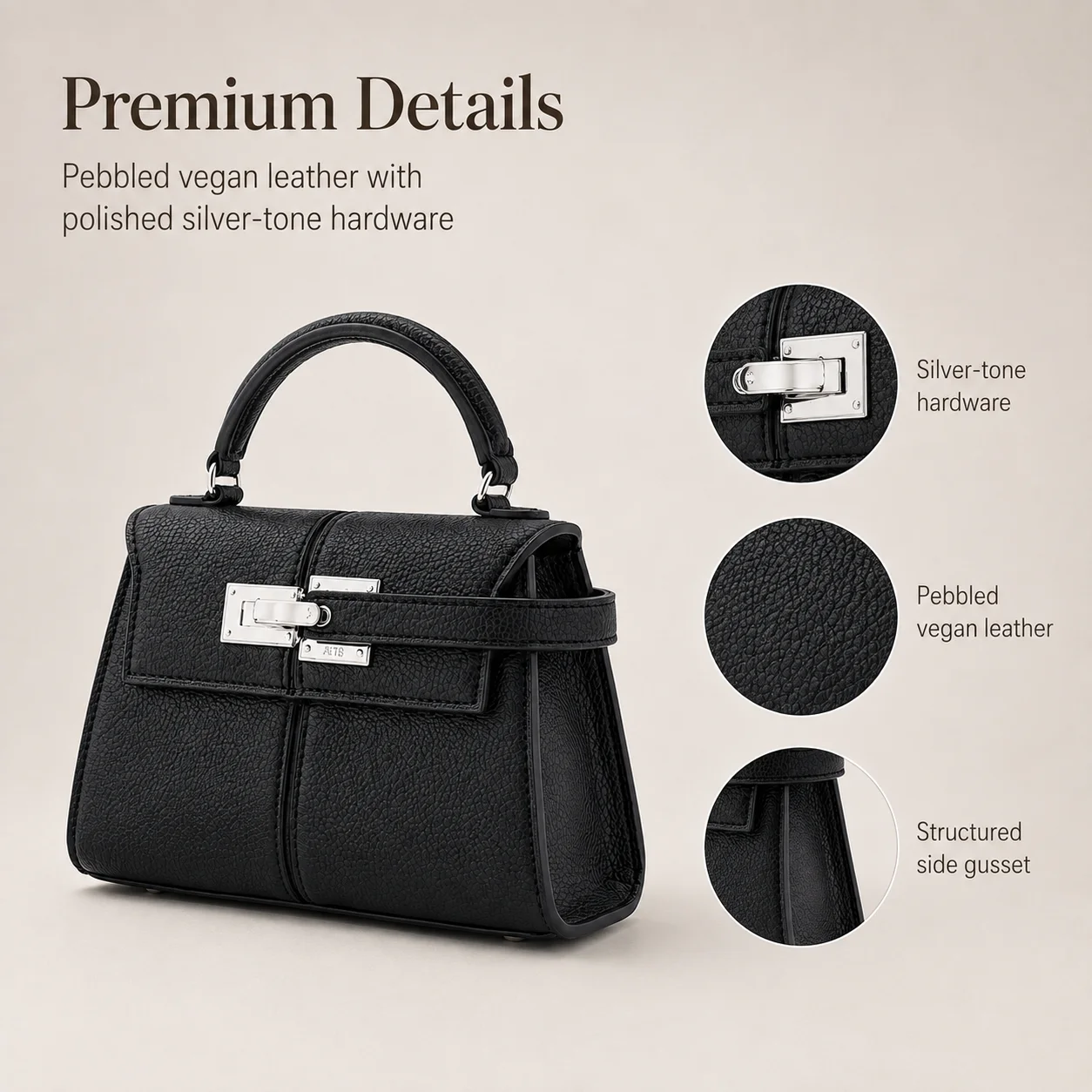 ラグジュアリー エリーゼ ミニ スクエア クロスボディバッグ - Luxury Bags That Are Vegan のレビューと価格