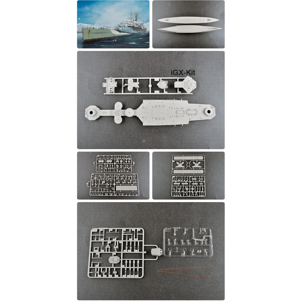 

Trumpeter 05352 1:350 Scale HMS Kent Heavy Cruiser Military Ship Assembly Plastic Craft Model Building Kit