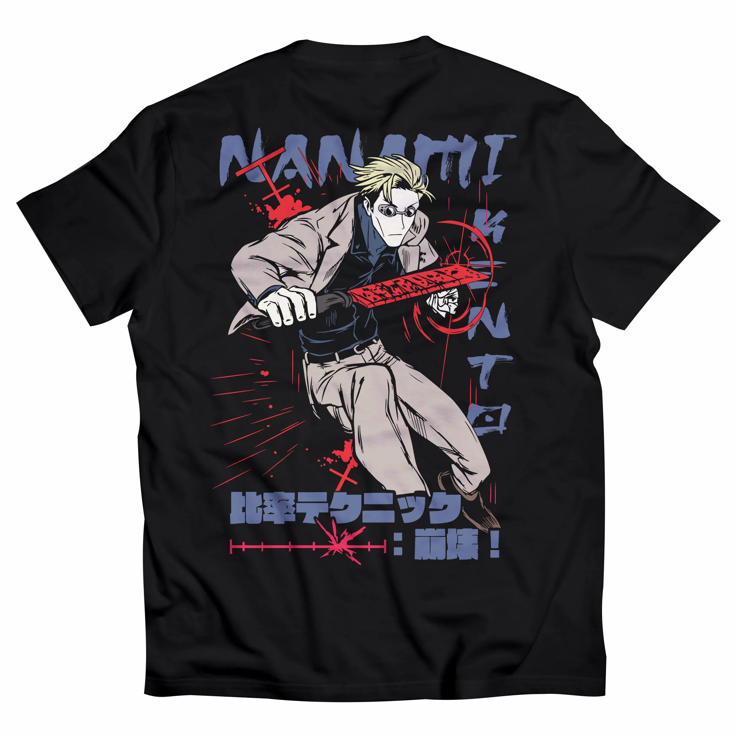 NANAMI KENTO JUJUTSU KAISEN BAJU ANIME JEPANG Cotton Combed 30s Unisex Streetwear Kaos Oversize