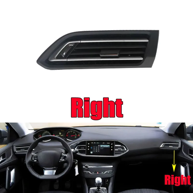 Nero cruscotto anteriore aria condizionata uscita aria riscaldatore distribuzione aria muslimexayp per Peugeot 308(T9)308S