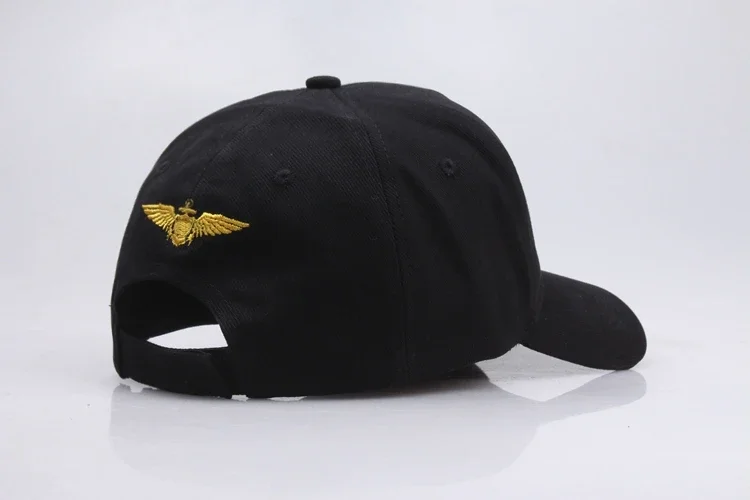 الولايات المتحدة سلاح الجو مروحة قبعة بيسبول القبعات الرياضية في الهواء الطلق الطيار Sunhat الرجال قبعة سوداء مطرزة