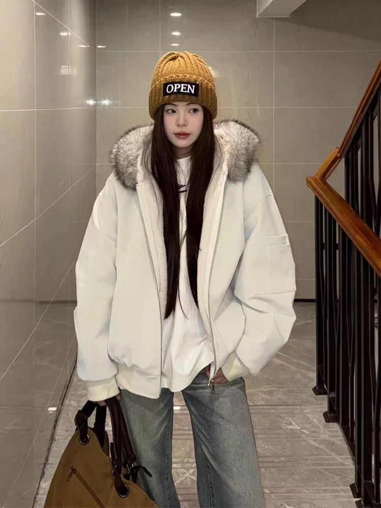 

Cleanfit Detachable Hood Thiened Cotton Jaet for Men And Women Litchi Skin Mountain Eagle Winter Outerwear Coat