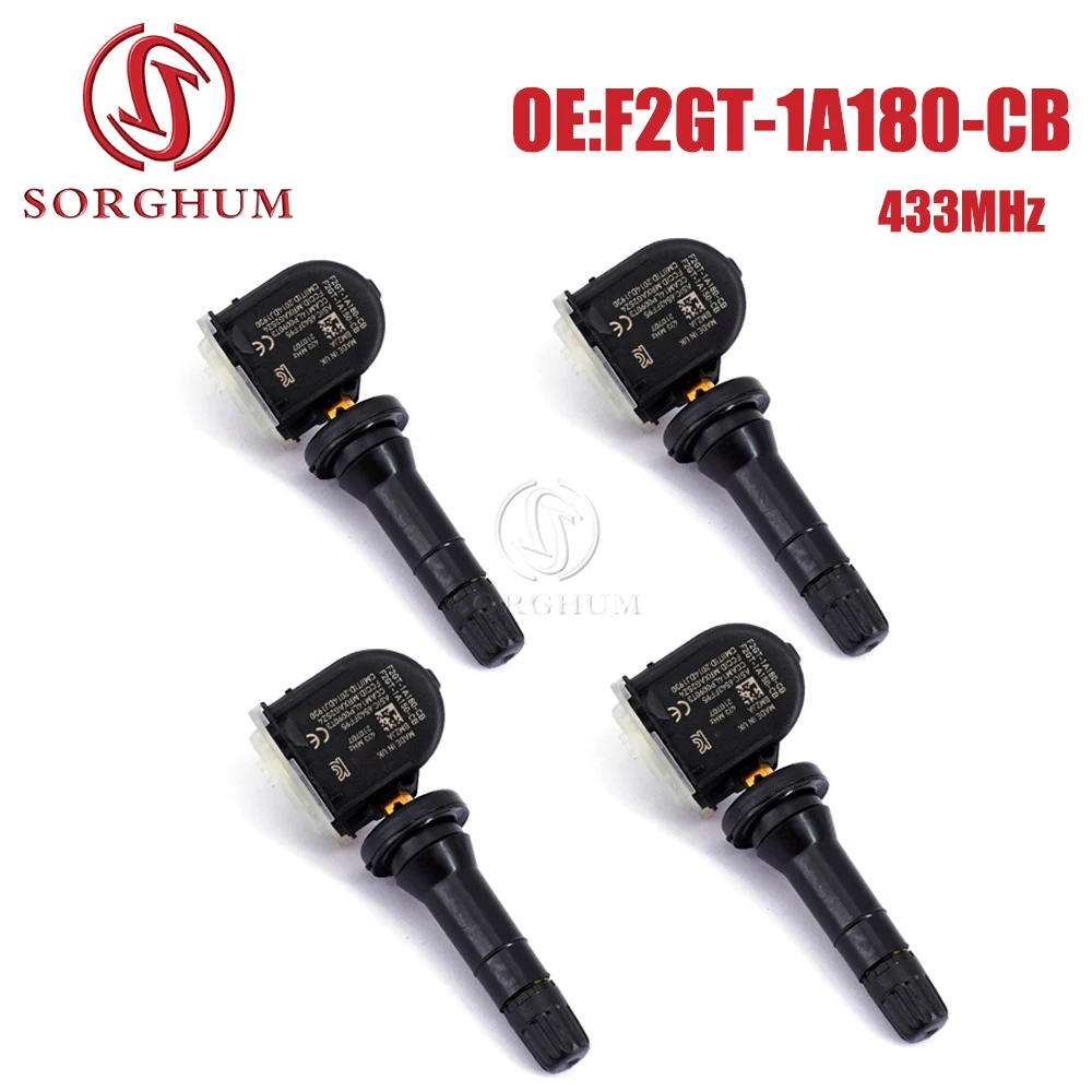 SORGHUM F2GT-1A180-CB F2GT-1A150-CB TPMS For Ford F-150 Edge Fiesta Mondeo Mustang 433MHZ Tire Pressure Monitor Sensor TMPS 4pcs