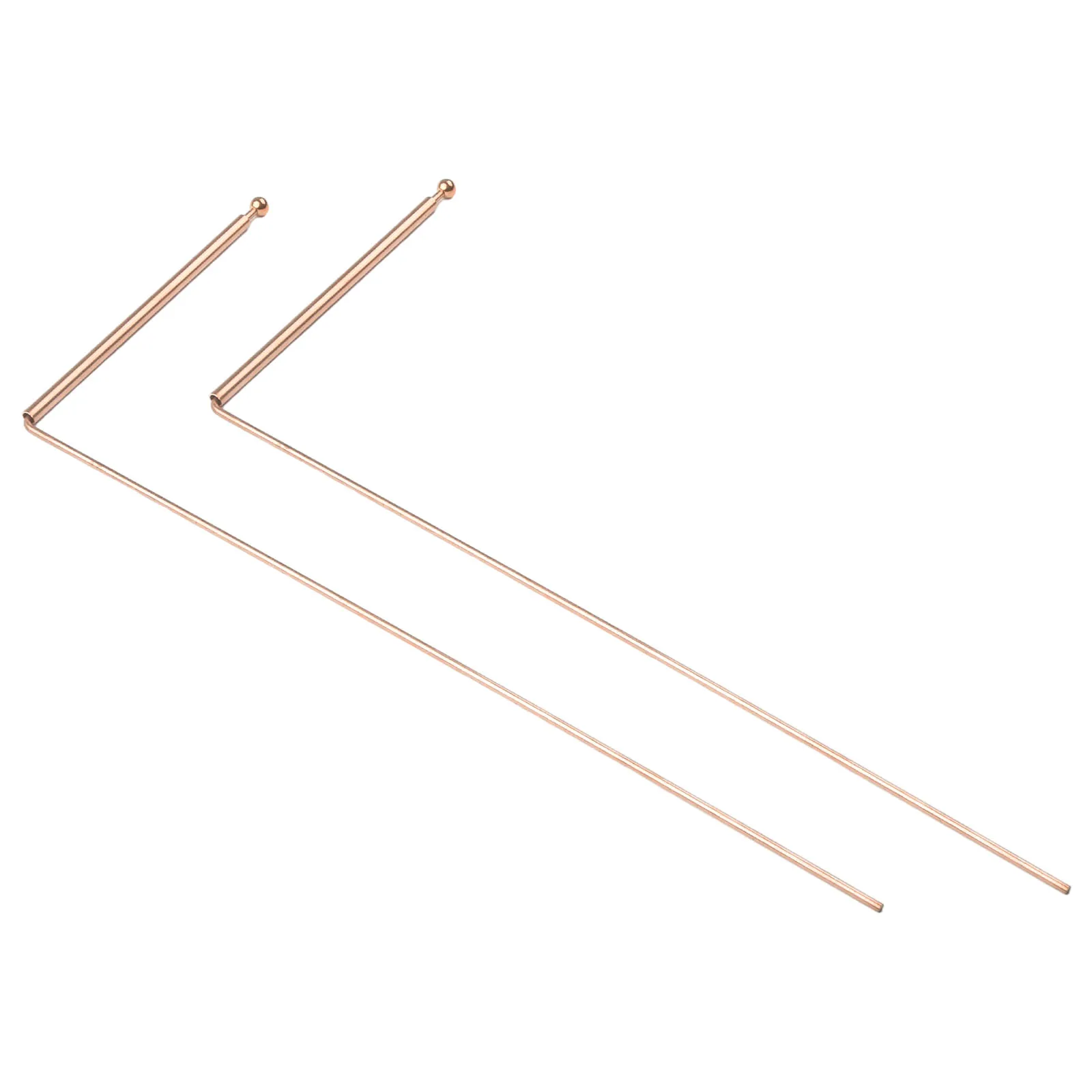 2 Stücke 99,9% Kupfer Wahrsagerei Wünschelruten Metalldetektor Für Wasserschatz Finden Werkzeuge Kupfer Sonde Stange 13,86X6,93X0,71 Zoll – Detail 1