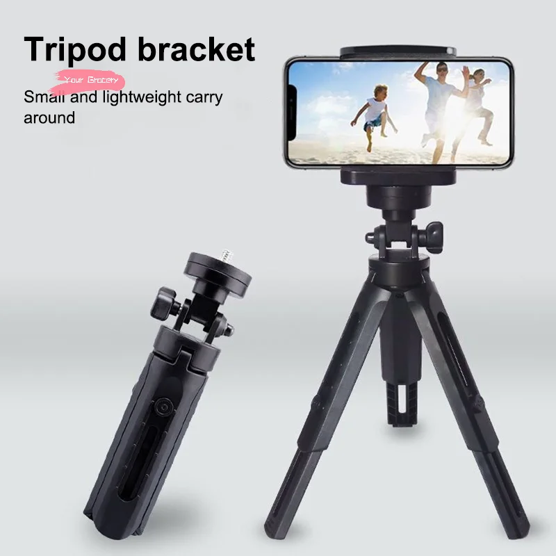 Y-Portable Mini Verstellbares Desktop-Smartphone-Stativ Handy-Selfie-Stick Stativ Handyhalterung für Live-Video-Selfies
