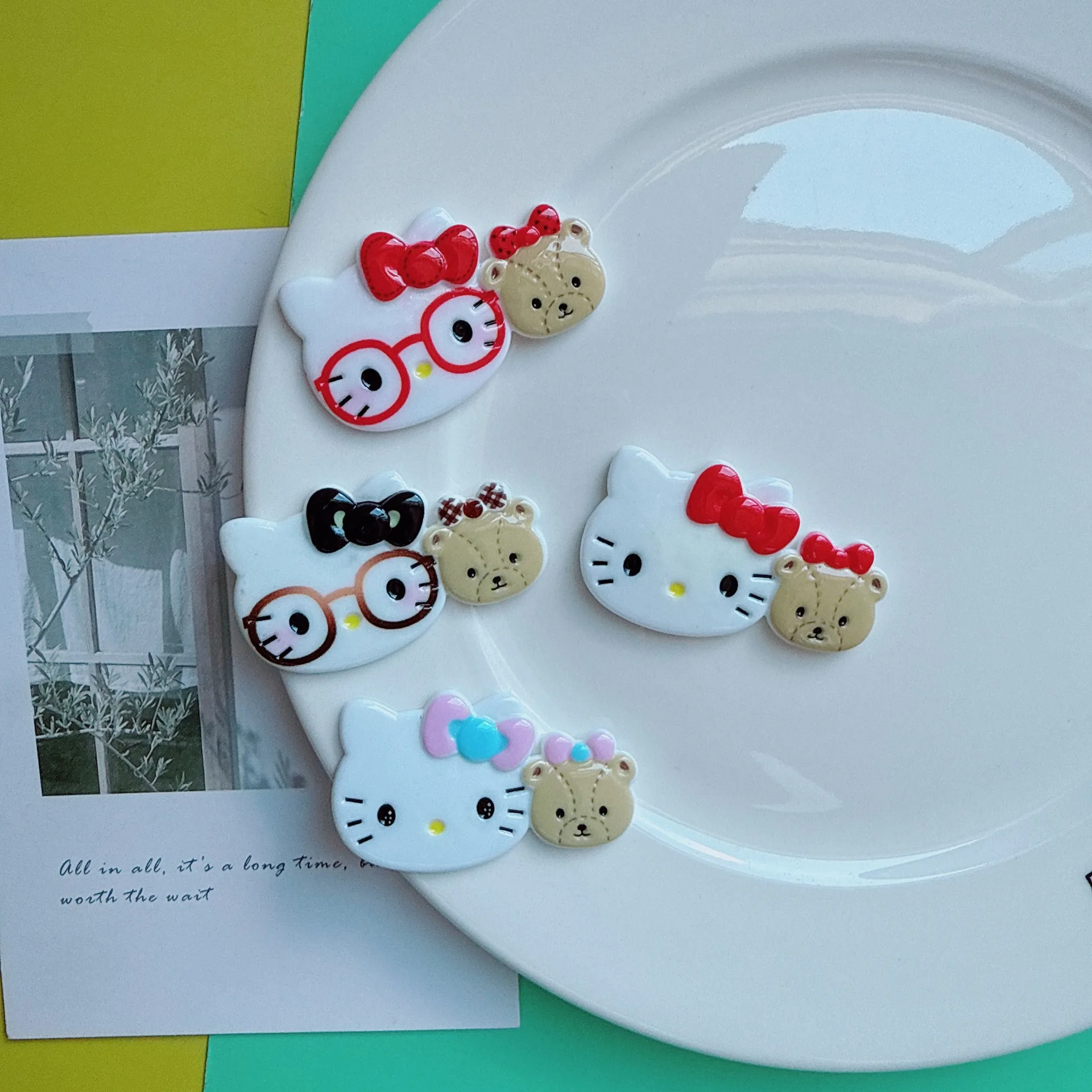 Phone Cases Websites - 5pcs glasses cat bear KT accessories