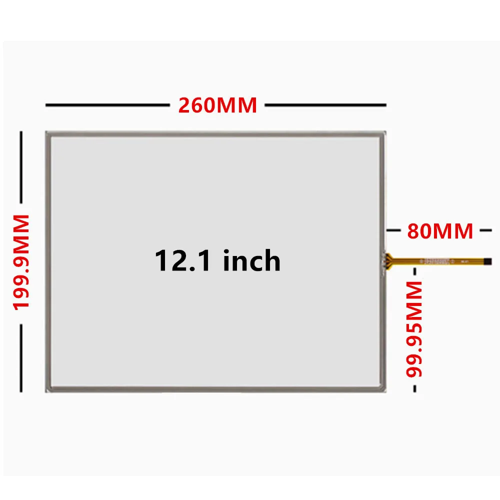

New 12.1'' inch 4:3 4 wire Resistive Touch Screen Panel For Machines industrial medical equipment 260*200mm Touch glass Panel