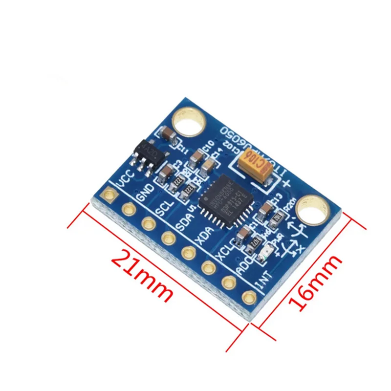 IIC I2C GY-521 MPU-6050 MPU6050 3 Axis Analog Gyroscope Sensors + Accelerometer Module for Arduino with Pins 3-5V DC