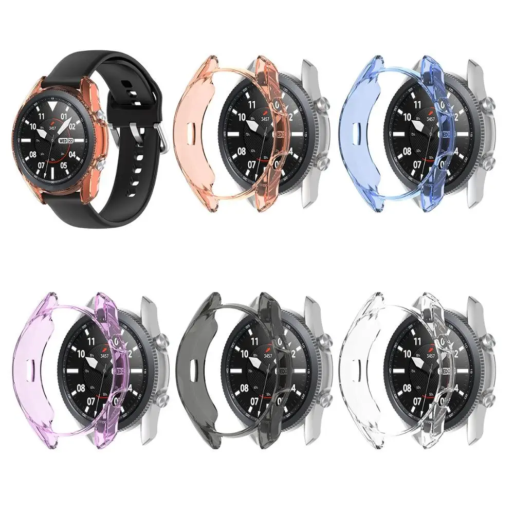 เคสTPUสําหรับSamsung Galaxy Watch3 41 มม.45 มม.ฝาครอบป้องกันกรอบอุปกรณ์เสริมนาฬิกาสมาร์ทกันชนใหม่Protector
