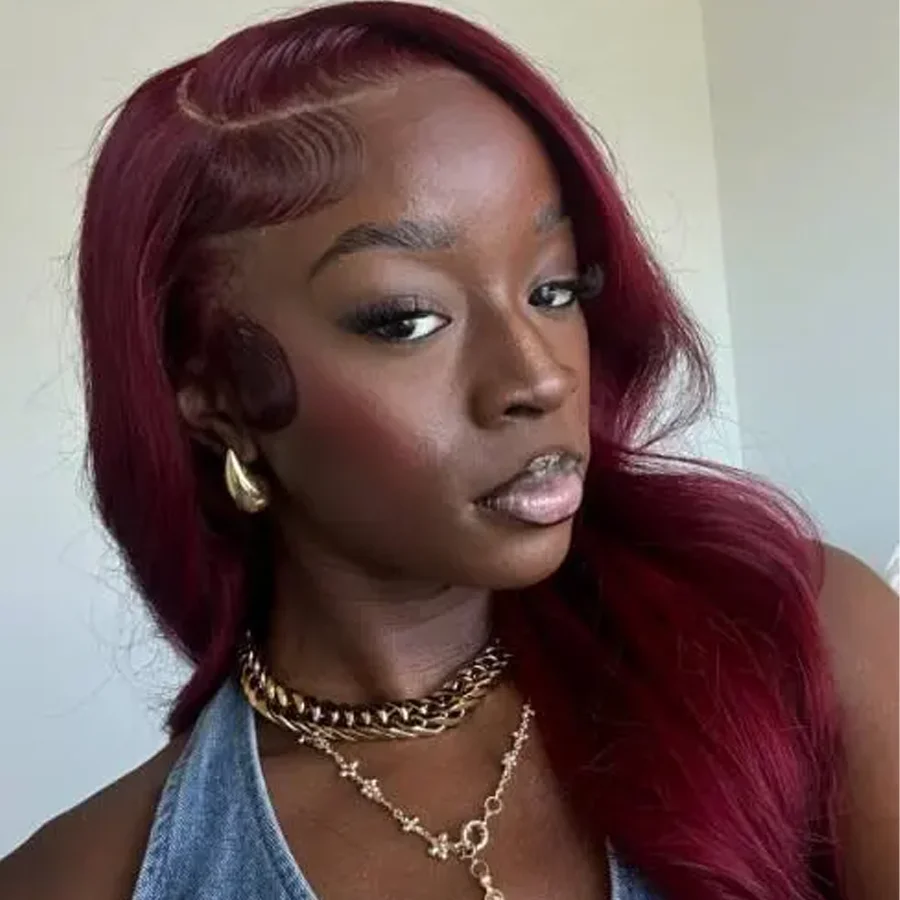 Body Wave 99J Wine Red Wig 200% Density 40 Inches 13x6 13x4 HD Transparent Lace Frontal Wig Burgundy Human Hair Wigs For Women Pre Plucked Brazilian Hair  Halloween Wig