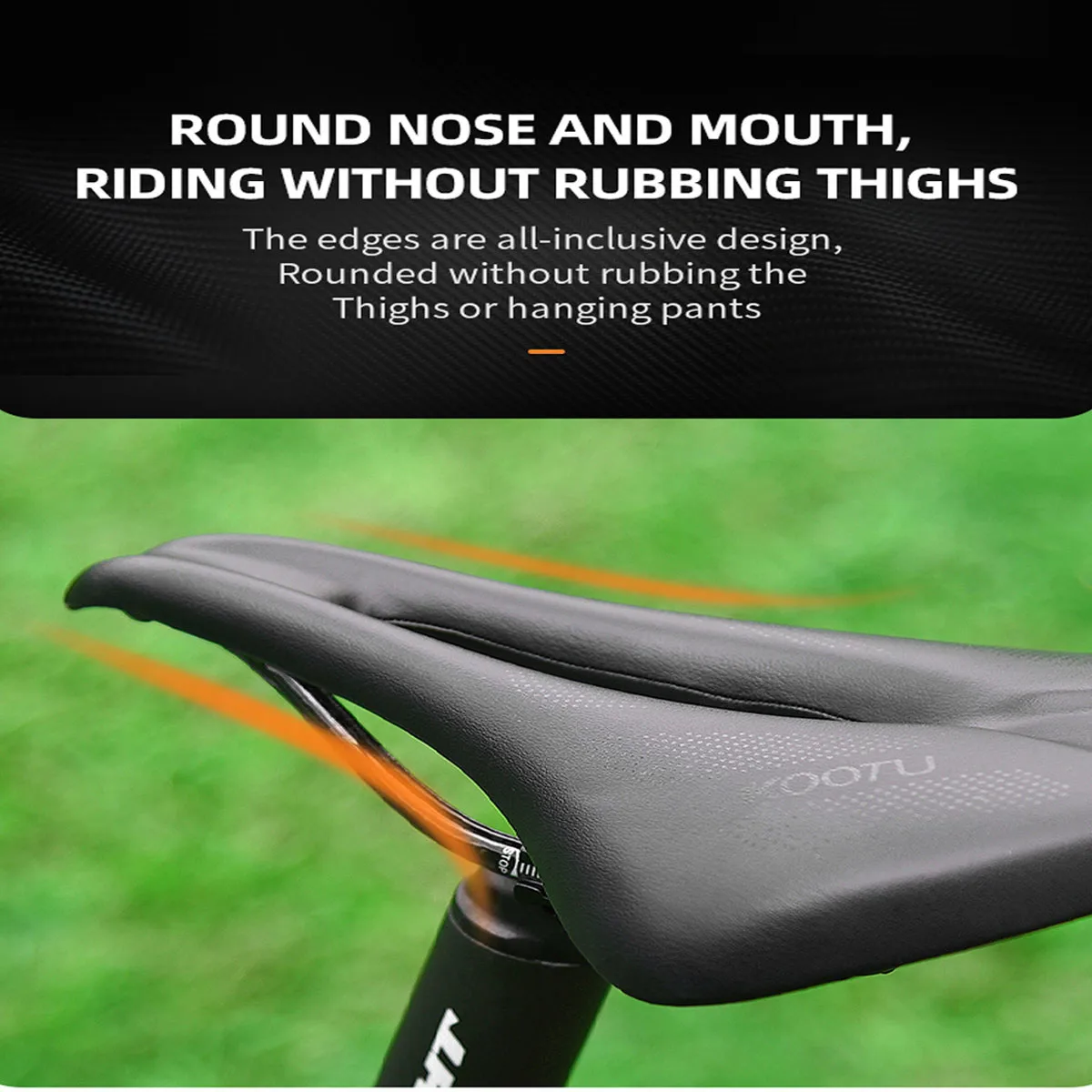 

Carbon fibre soft road bike seat , for bicycle saddle , 7x9mm carbon rails, Pu leather , 149g weight , Short nose type