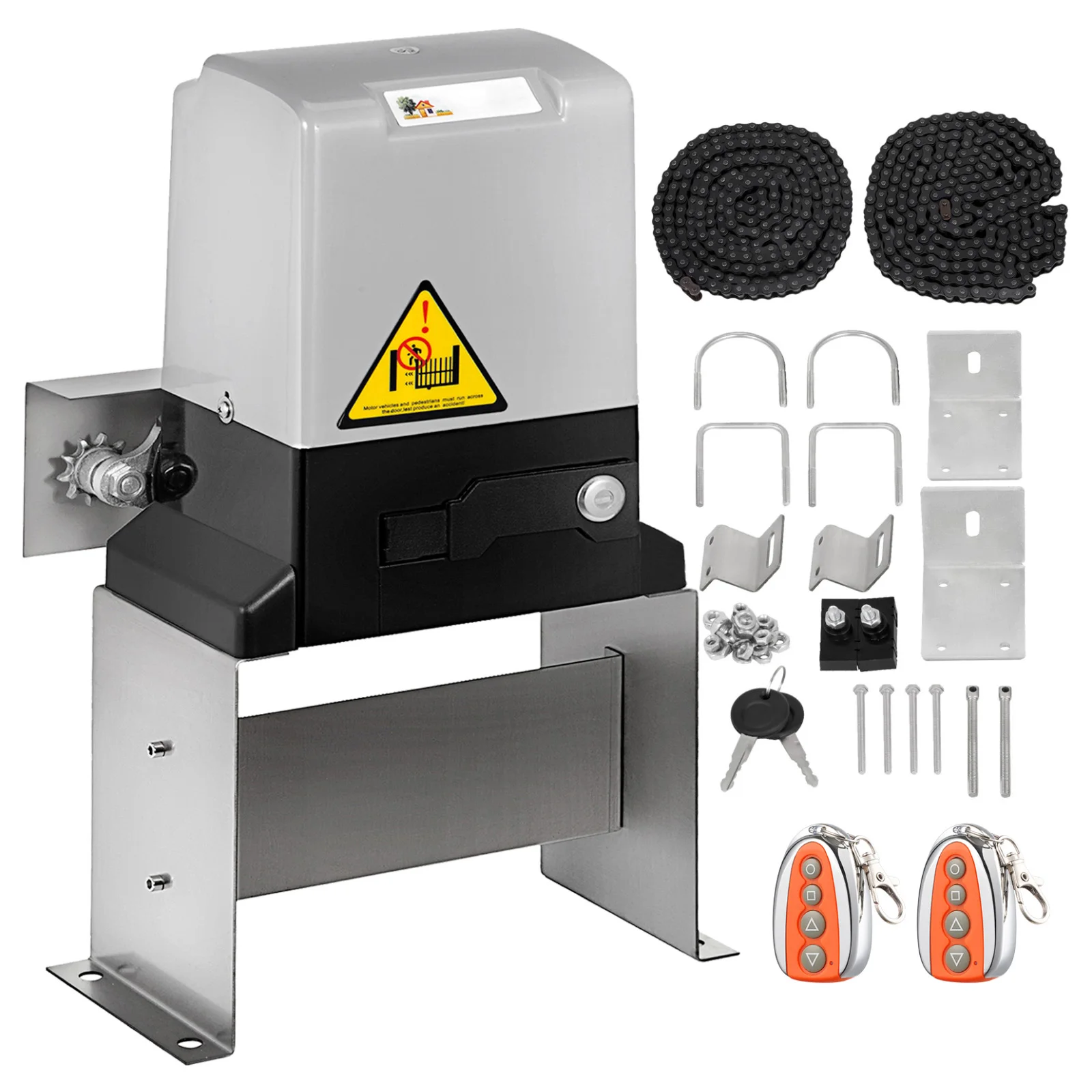 VEVOR Sliding Gate Opener Electric Operator AC600 1400 lbs with 2 Remote Controllers Move Speed 43 ft Per Min Basic Model