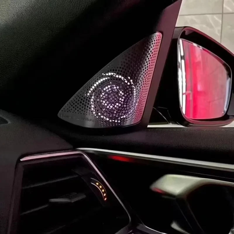 For 4 Series G22 G23 A-pillar Luminous Cover Plate Synchronous Ambient Light Horn Cover Stainless Steel Car Interior