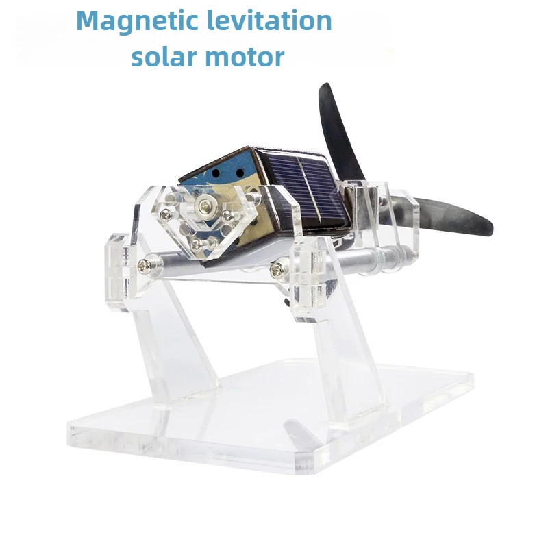 شفرة مروحة مزدوجة الطبقة، محرك شمسي مغناطيسي، قاعدة شفافة، تصميم مغناطيسي، وسائل تعليمية علمية