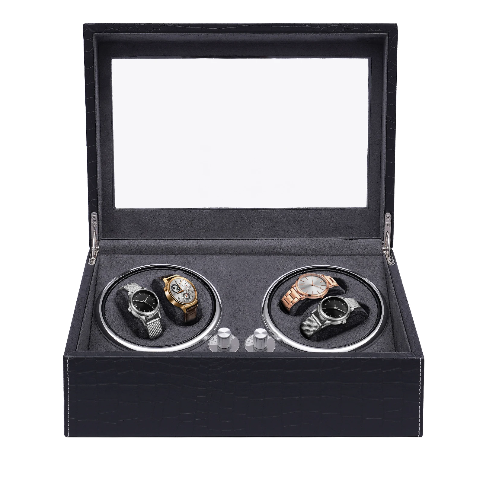 

4+6 Luxury Watch Winder 10 Slot Fashionable Watches Display Box That Rotatable Mechanical Watch Household Watch Box ﻿