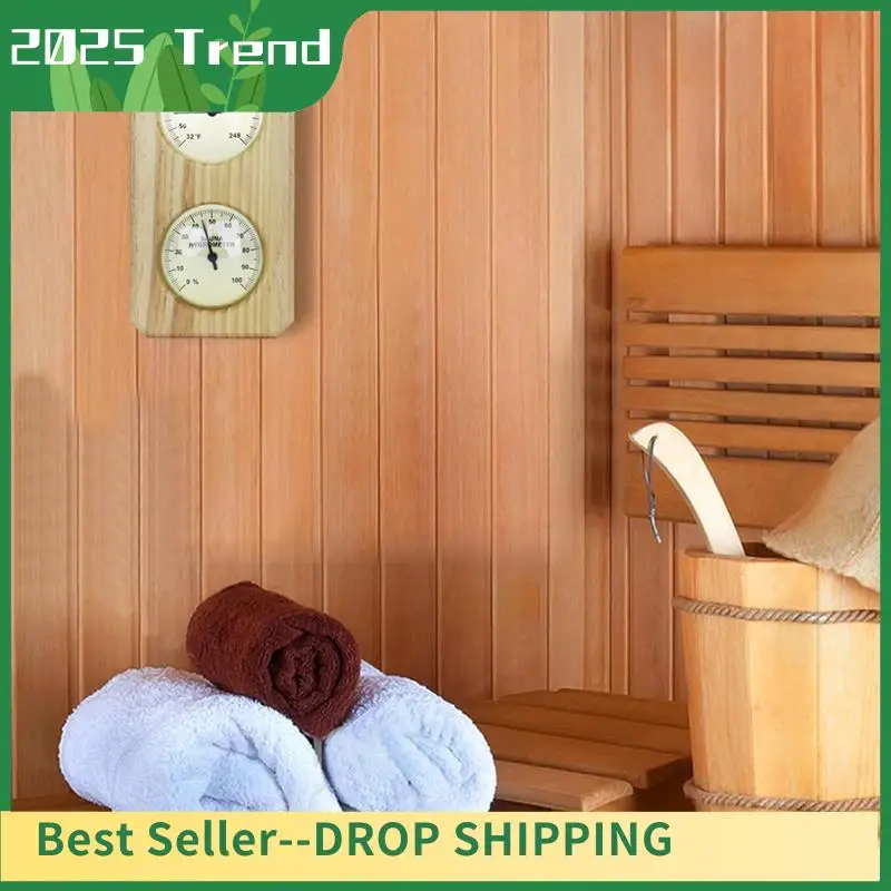 AD33 HOT Sauna Thermometer Fahrenheit Hygrometer Gauge 2In1 Indoor Home Sauna Thermostat,Sauna For Traditional Sauna,Barrel