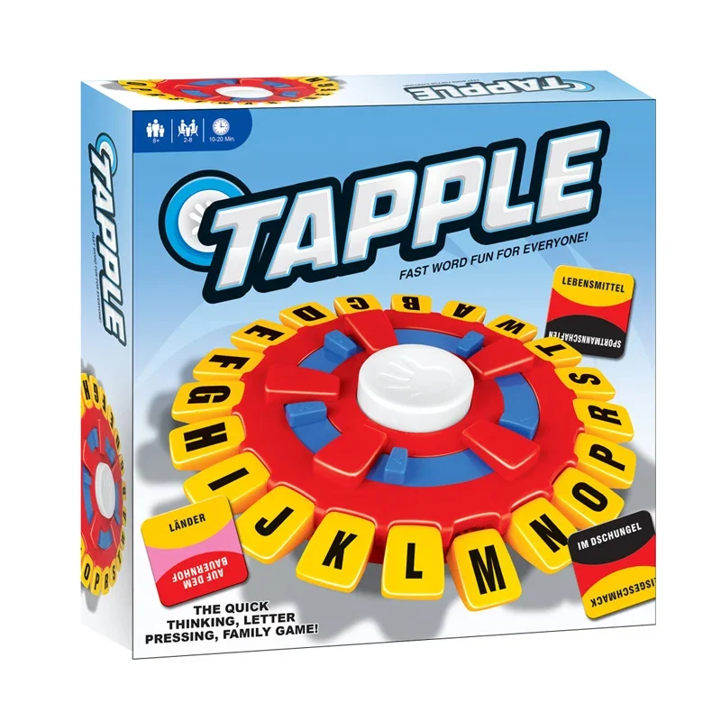 German and Spanish Tapple Board Game Basta Fast-Paced Think Word Game Great for Improving Vocabulary and Quick Thinking