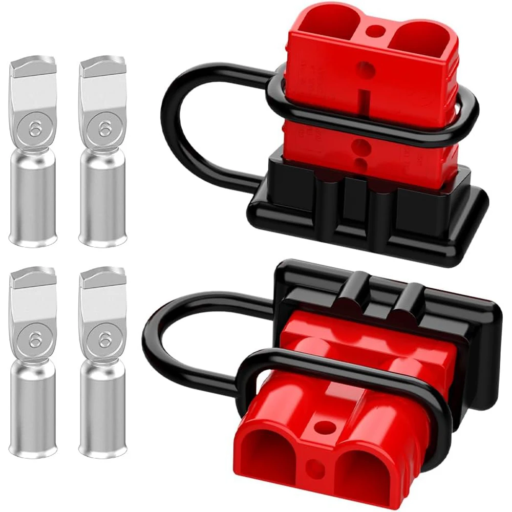 2 قطعة أندرسون موصل 50A 6-12 مقياس 12 فولت-36 فولت بطارية الاتصال السريع/فصل موصل سلك قابس كوابل مجمعة ونش طقم أسلاك