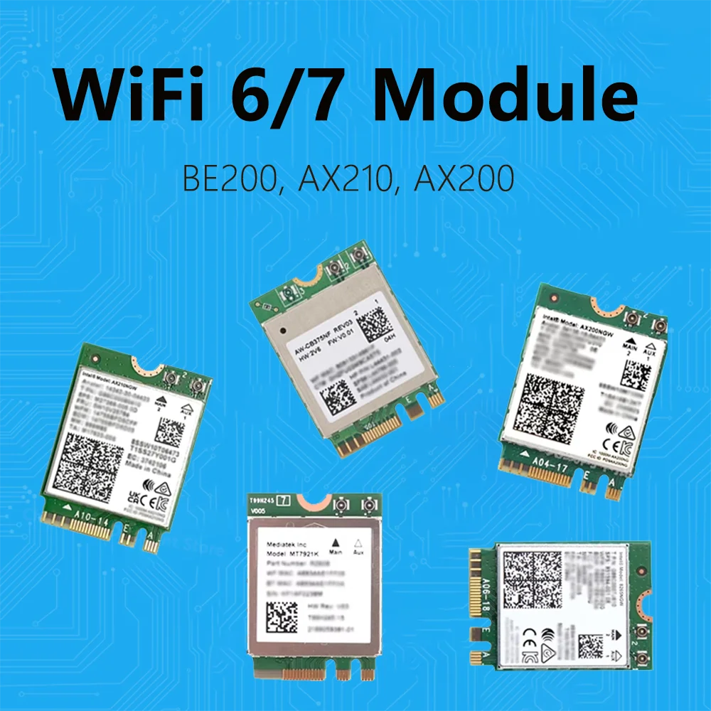 

Модуль WIFI6 E/7 BE200 AX210 AX200 5,4 Bluetooth для опции антенны-компаньона Raspberry Pi