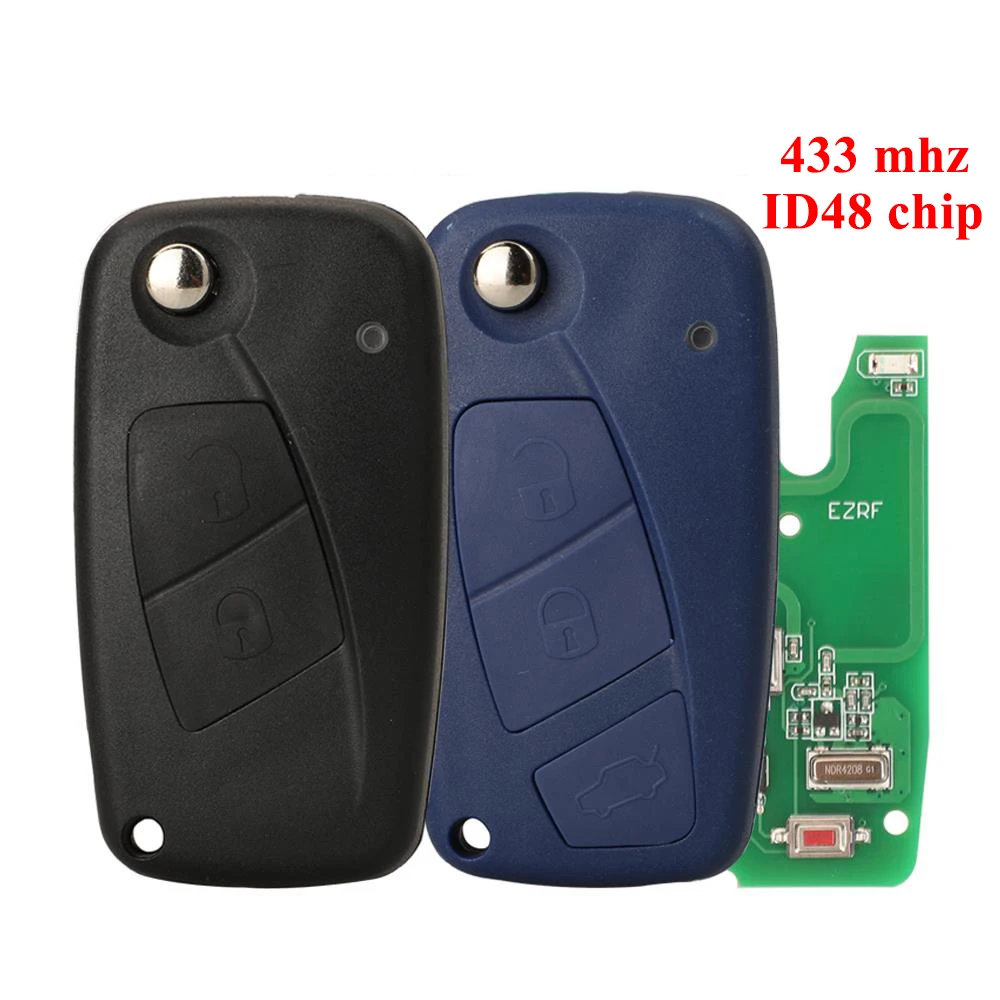 

Jingyuqin New 2/3 Buttons Remote Key Control 433MHZ ID48 For Fiat Bravo 2007-2009 Linea 2005-2008 Stilo 2001-2007 SIP22 Blade