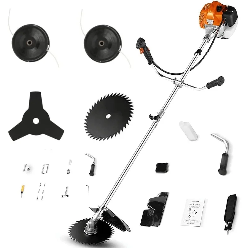 

58CC Weed Wacker с газовым питанием, 2-тактный 4-в-1, газовый триммер для пожирания сорняков, газовые триммеры для пожирания сорняков/кусторез
