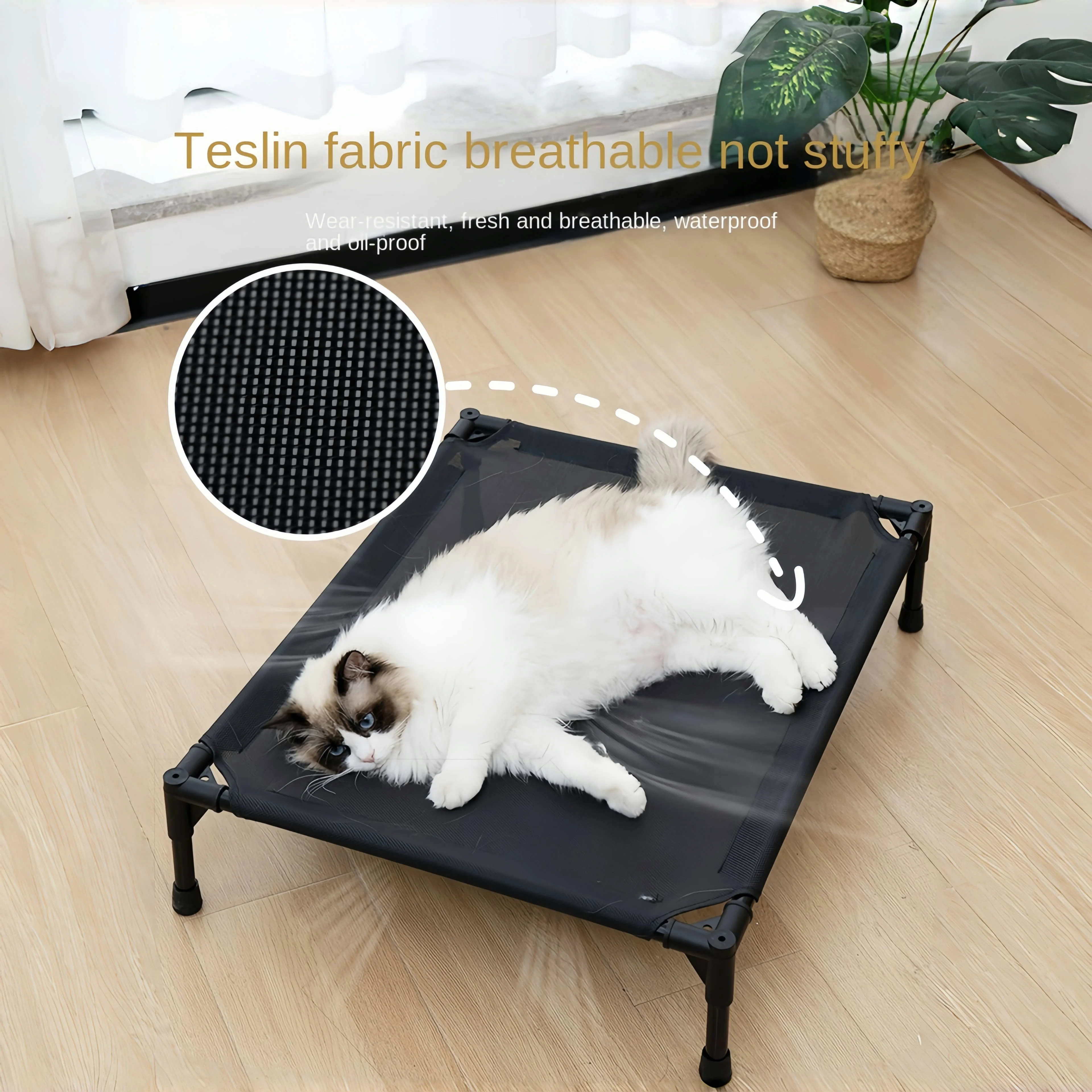 Pet Camping Bed Detachable Dog Hammock Bed  Comfortable Moisture Proof Raised Dog Bed With Non Slip Bottom Elevated Bed for Dog