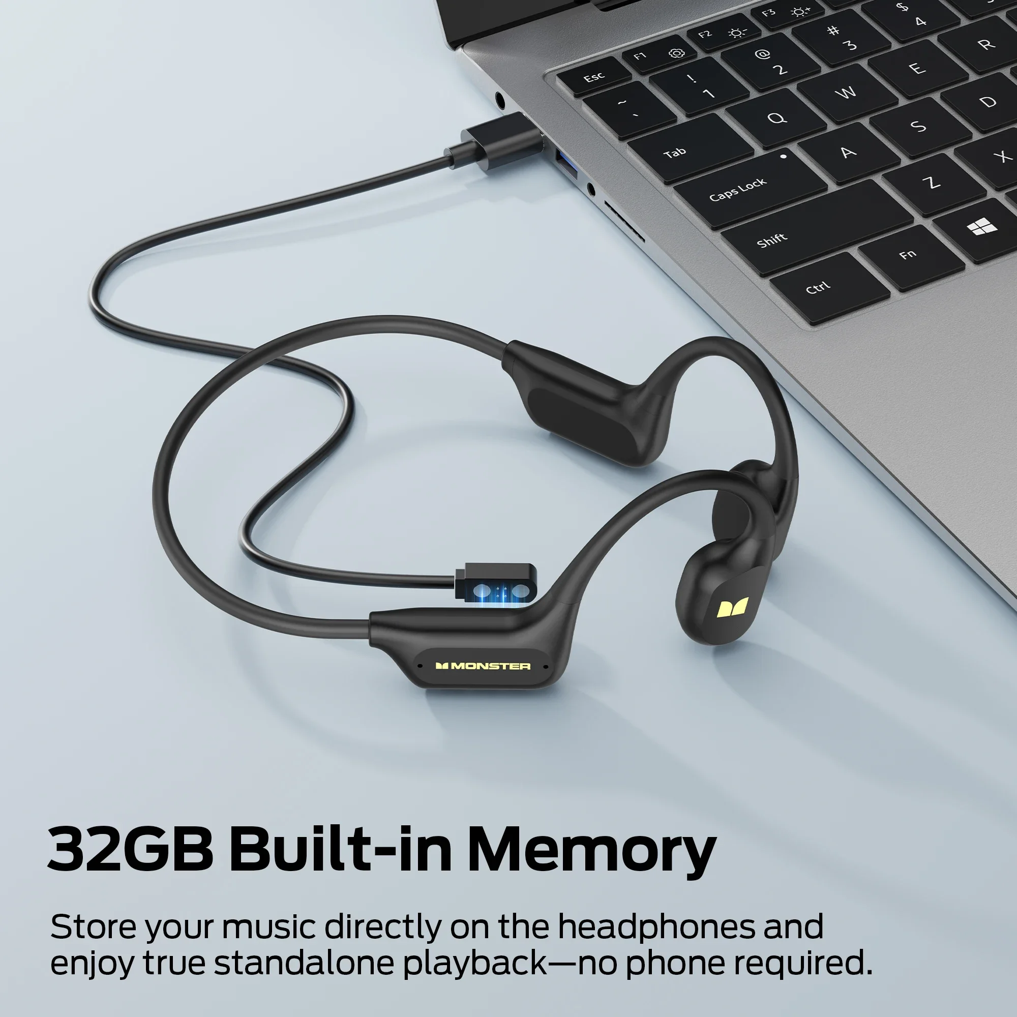Monster BC300 Ture Bone Conduction Wireless Earphone IPX8